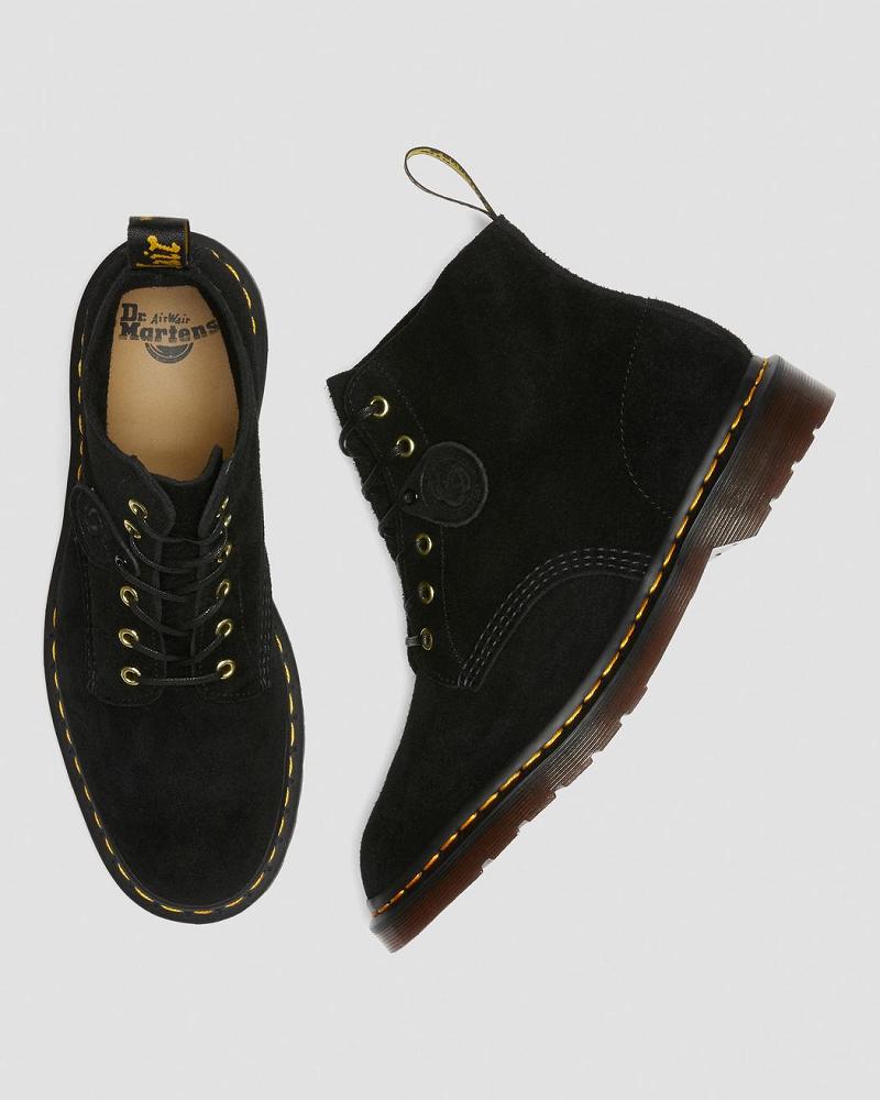 Botines Dr Martens 101 Gamuza Hombre Negros | MX 389FDN